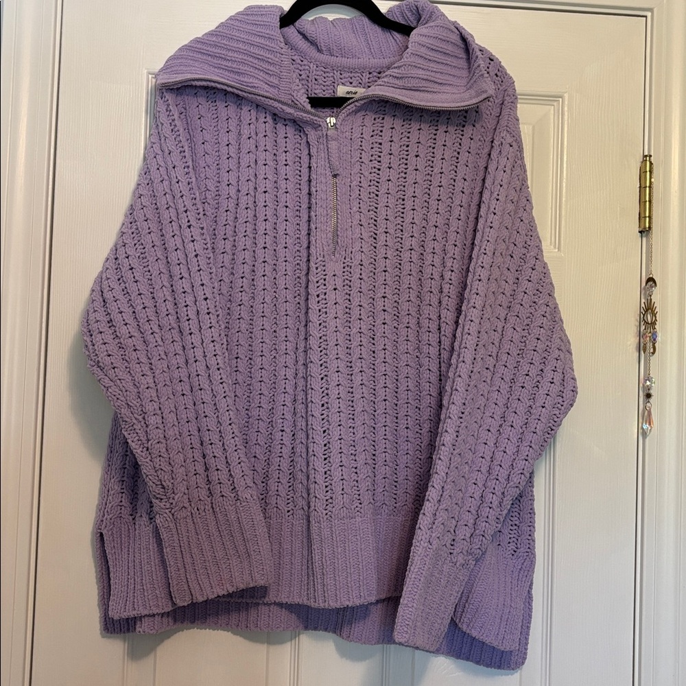 Aerie Lilac Knit Sweater